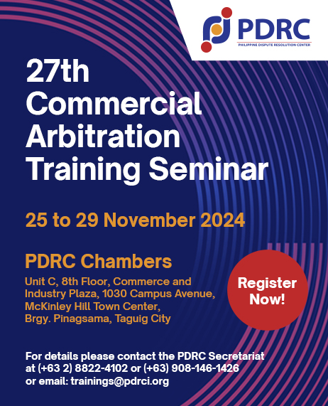 27th Commercial Arbitration Training Seminar – PDRC
